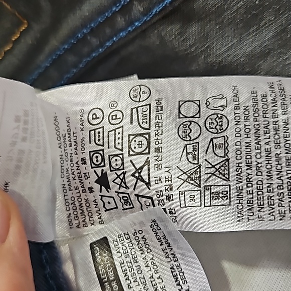 Vintage, Levi's 508, Denim Jeans, Teal, Cotton, Sz 33/32 Denim, Reg Tapered Fit - Picture 10 of 17